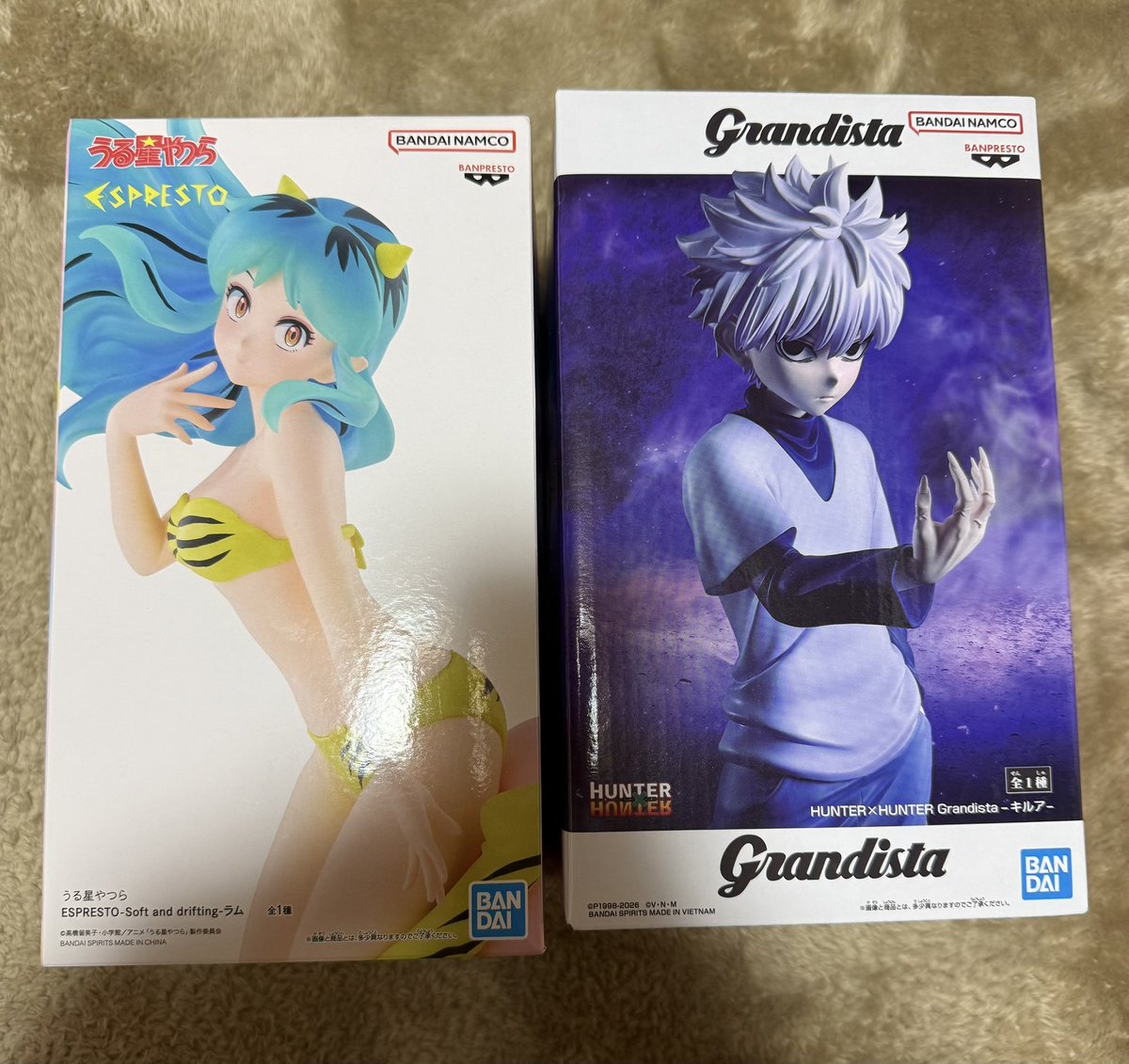0halulun011's tweet photo. ラムちゃんとキルアゲッツー！！
クレゲ楽しすぎ🙌🙌
新居にフィギュア飾るの楽しみすぎる！！！ https://t.co/eL2Ww6lDnZ