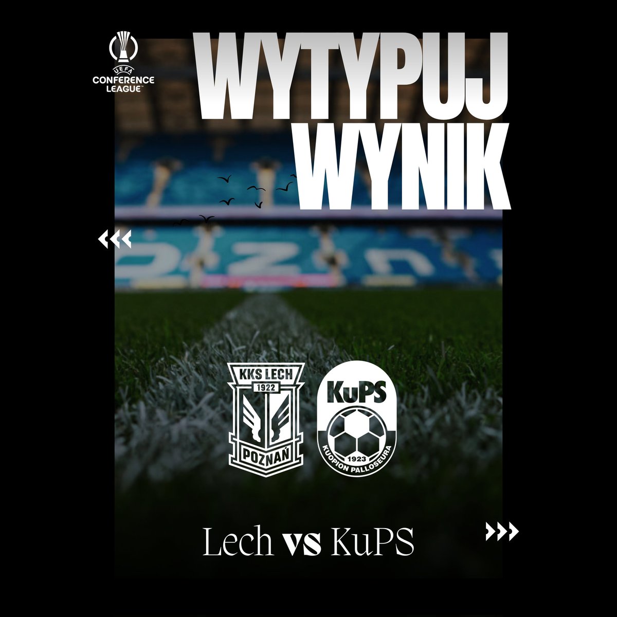 kks_lechpoznan's tweet image. 𝙇𝙀𝘾𝙃𝙊𝙒𝙔 𝙏𝙔𝙋𝙀𝙍: 𝙇𝙀𝘾𝙃 𝙆𝙪𝙋𝙎! 🔵⚪🚂

Już za kilka godzin Lech Poznań powalczy o awans do kolejnej fazy rozgrywek 𝗨𝗘𝗙𝗔 𝗖𝗼𝗻𝗳𝗲𝗿𝗲𝗻𝗰𝗲 𝗟𝗲𝗮𝗴𝘂𝗲! ✅🏆

Dołącz do wspólnej zabawy i spróbuj wytypować wynik tego spotkania! 🔥

#LPOKUP