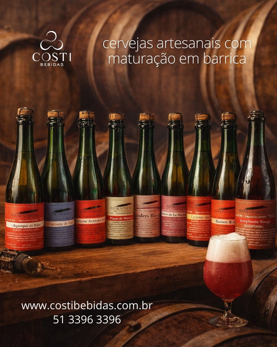 🍺🪵 Complexidade que nasce no tempo certo!
As cervejas da Fermentaholic, maturadas em barrica, elevam a experiência artesanal a outro nível. O contato com a madeira adiciona camadas de aroma, notas amadeiradas, nuances vínicas e uma profundidade única no paladar. #Fermentaholic