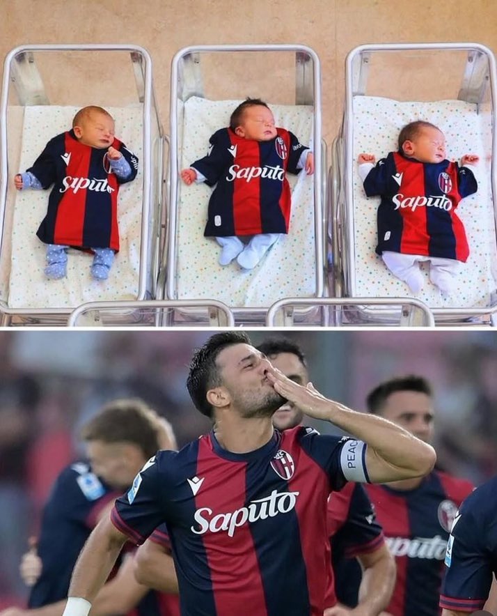 Azuri99's tweet photo. في بولونيا، يبدأ الولاء من اليوم الأول. 🔴🔵

يحصل كل مولود جديد في المدينة على قميص نادي بولونيا لكرة القدم 1909 قبل مغادرته المستشفى.

لفتة رائعة من النادي 👏🔴🔵🔥 https://t.co/Bx0Wfdh9Jq