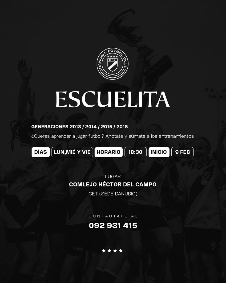 DanubioFC's tweet photo. 🙋🏻‍♀️ 𝐓𝐞 𝐞𝐬𝐩𝐞𝐫𝐚𝐦𝐨𝐬

Conocé los detalles de la Escuelita de Fútbol Femenino. 

#LaUniversidad🎓 https://t.co/FQ2Gy5IrTg
