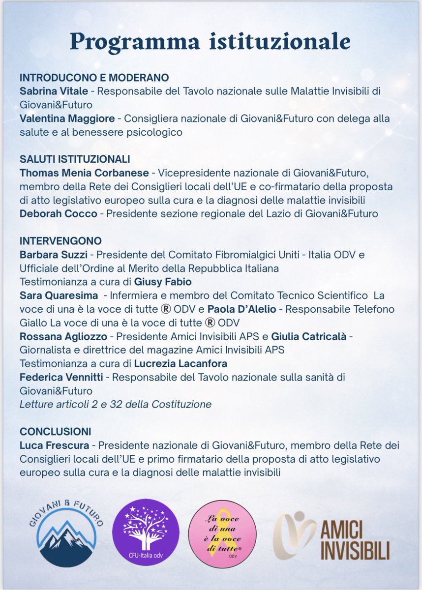 GiusyFabio2's tweet photo. Dare voce a cio’ che spesso non si vede ma si vive ogni giorno.
Per me un onore esserci💜

Ringrazio il Presidente Luca Frescura Valentina Maggiore, Sabrina Vitale e tutta @giovani&amp;futuro per avermi coinvolto.
Vi aspettiamo il 23 Marzo presso Sala della Lupa-Camera dei Deputati https://t.co/V2JOBkTd1Y
