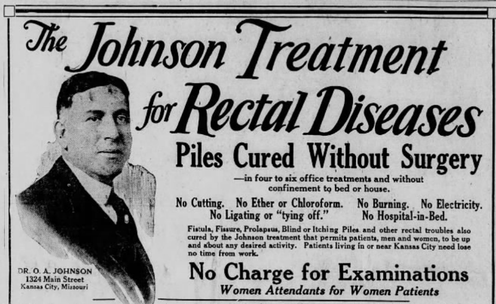 KansasCity100's tweet photo. Get the Johnson Treatment for piles (hemorrhoids)! Wouldn’t you like your name listed in the newspaper as another success story? https://t.co/qZuXrCBCcG