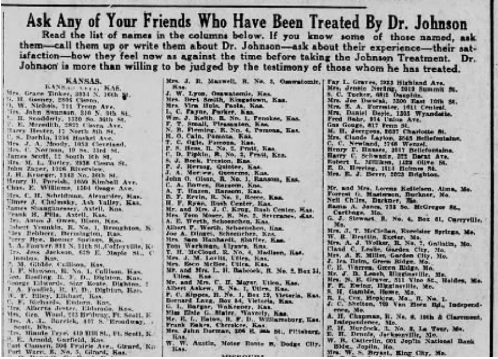 KansasCity100's tweet photo. Get the Johnson Treatment for piles (hemorrhoids)! Wouldn’t you like your name listed in the newspaper as another success story? https://t.co/qZuXrCBCcG
