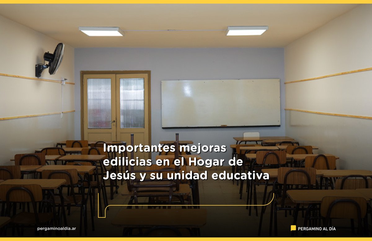 Importantes mejoras edilicias en el Hogar de Jesús y su unidad educativa
pergaminoaldia.ar/importantes-me…