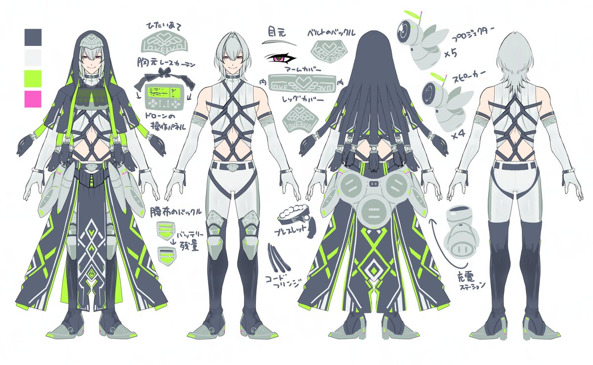 OCのキャラデザ考えてました楽しい