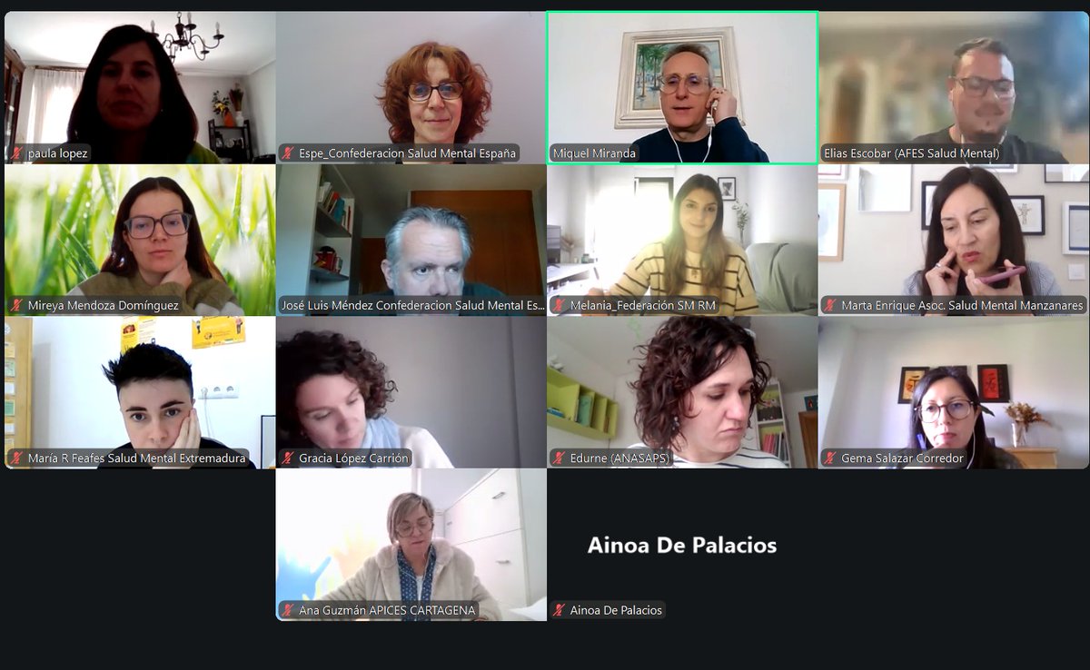 consaludmental's tweet image. 👩🏻‍🏫Continuamos con la #formación online de #Prospect de @EUFAMI, dirigida a 31 personas facilitadoras, que llevamos a cabo gracias a @MSocialGob.

En esta 2ª sesión hemos seguido trabajando los contenidos de los módulos (profesionales, familiares y personas con experiencia propia)