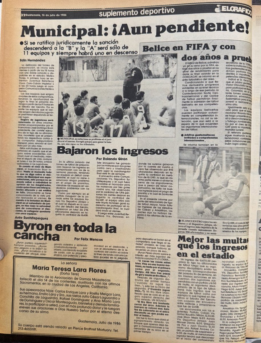Se armó un torneo de Copa, la Liga no avaló que Municipal lo jugara, porque no pertenecía a esa liga. Los clubes intentaron ayudar a los rojos, pero la Liga y Fedefut dijo no. Jugaron 11 equipos el torneo de Copa, lo ganó cremas a Reu. Adjunto recortes.
