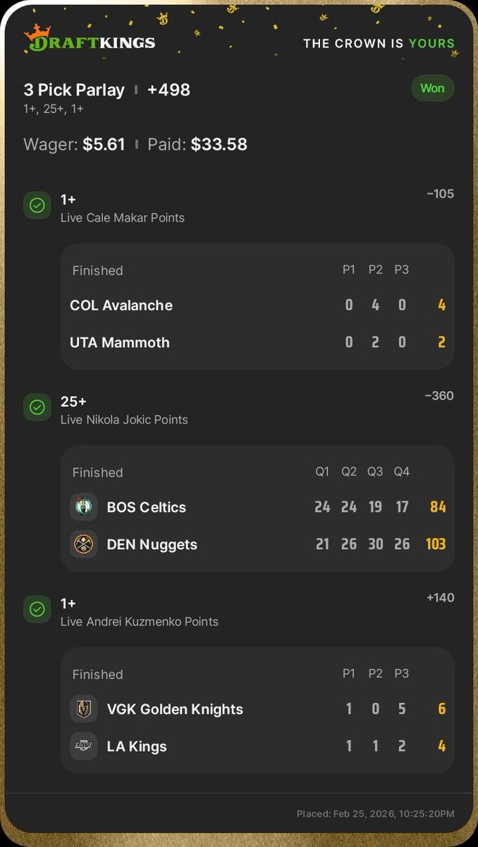 TheBoardVIP's tweet photo. $5 Pick Cash it💰😎
#DraftKings #SportsBettingX #Discord https://t.co/ZGkHceZgED