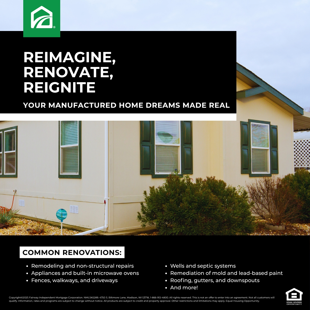 JGAnthonyII's tweet photo. Whether it's updating outdated features, adding modern touches, or making the space more functional and comfortable, we have flexible financing solutions that can turn a manufactured home into a dream home. DM me today to learn more! https://t.co/dIG5TYgZIj https://t.co/91rzGkxG2B