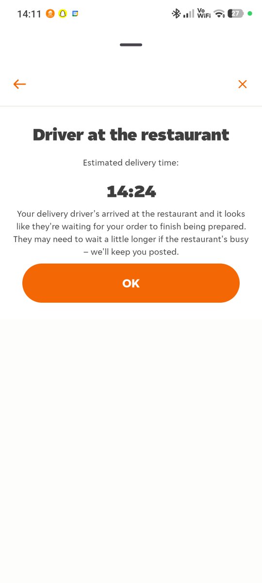 gideon_'s tweet photo. @JustEatUK 798737779 - another delayed order!!? Say it ain't so!? Quoted as 15 minutes. Best part of 45 minutes in reality.
#JustEat #ZeroCustomerService #SinkingShip https://t.co/J0eLZZqhr4