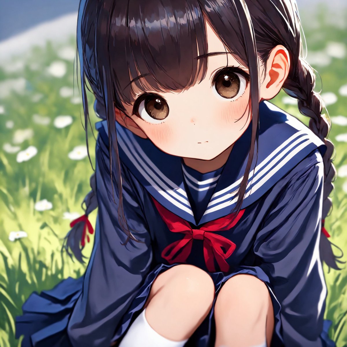 黒髪セーラー服かわいい