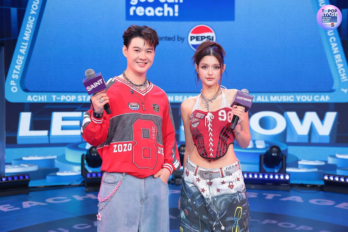 คืนนี้พบกับ 2 MC “#Saint_sup &amp; #JustmineJMNK”
ที่จะมาเสิร์ฟความสนุกในรายการ! 💙

ติดตามชมได้ในรายการ T-POP Stage presented by PEPSI 🤟
All Music you can reach!

#TpopStagepresentedbyPEPSIweek8 / 2026
#TpopStagepresentedbyPEPSI 
🔵 วันพฤหัสบดีที่ 26 ก.พ. 69 เวลา 21.45 น.
#TPOP