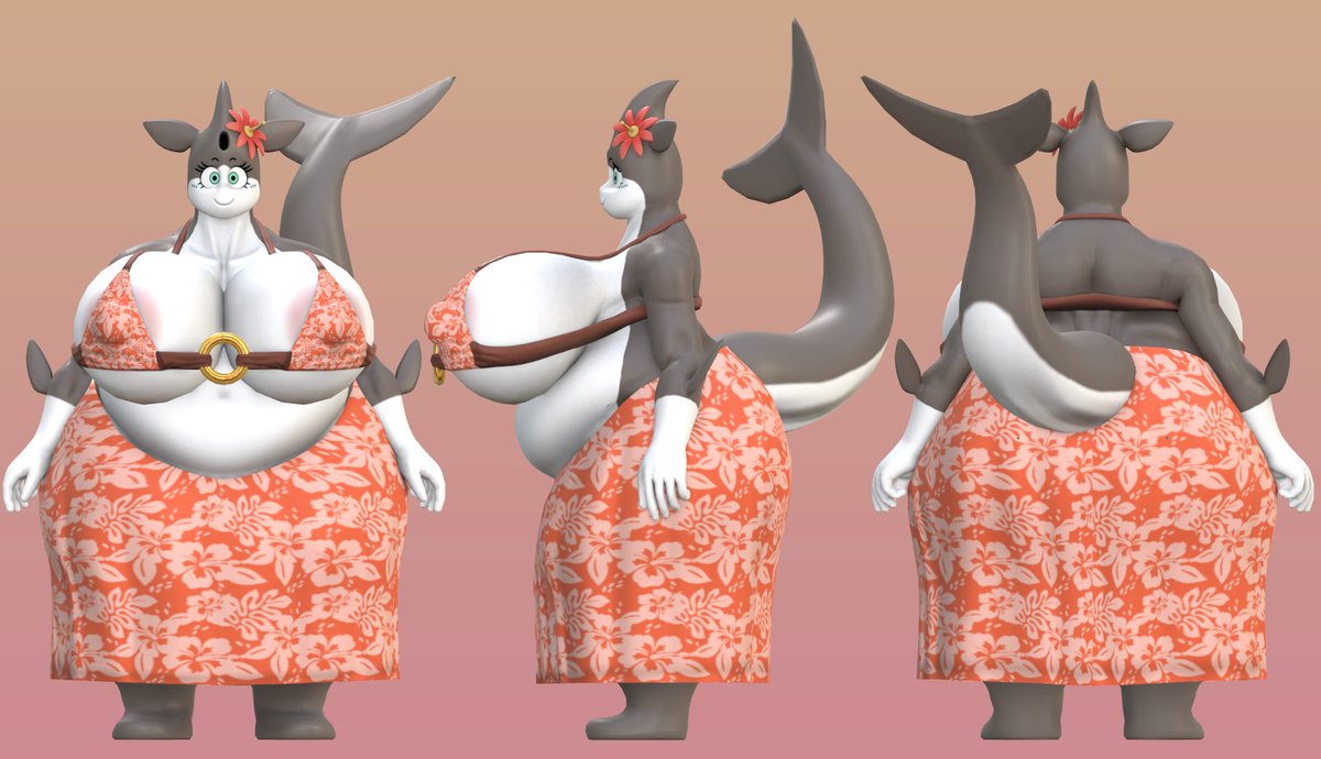 Lewd2ban's tweet photo. brand new 3D model of sinni the orca !!  🖤🤍🍆 https://t.co/KNplul2Xkp