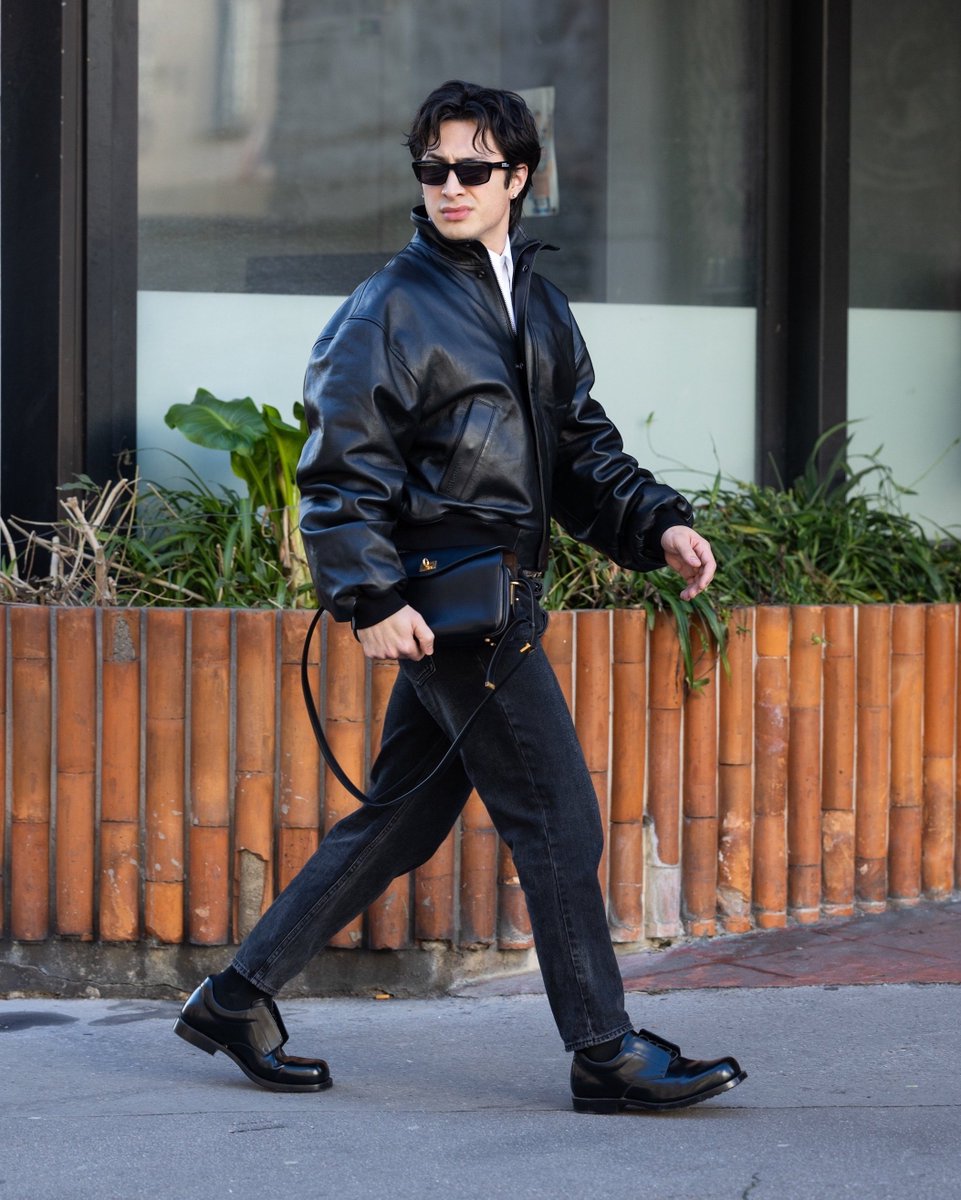 Another photo of Hudson Williams for the Balenciaga Le 7 shoulder bag