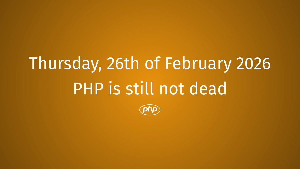 Is PHP dead? tweet media