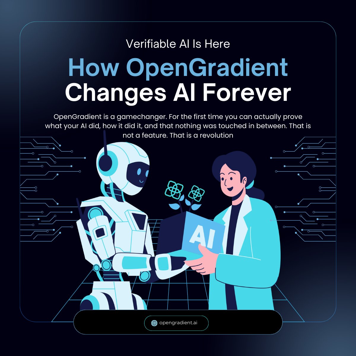 Weest_side's tweet photo. Gai fam
Not every cycle has a project that truly rewrites the rules. 
I think @OpenGradient has every chance to be that project for AI. Verifiable inference, 1500+ models onchain, 2 million proofs already running on testnet. The infrastructure is real, the team is serious, and the technology actually delivers what most projects only promise