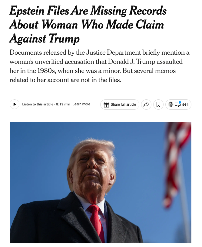 American_Bridge's tweet image. Trump didn’t even mention the Epstein survivors in the room during the #SOTU. His administration is doing everything they can to obstruct justice for them and push this entire issue aside.