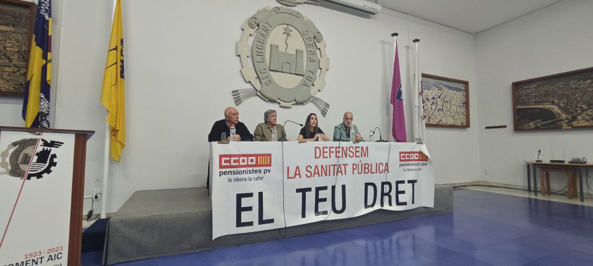 Sanitat_CCOOPV's tweet photo. .@yolandaferrandez71, ha participat en el debat reivindicatiu sobre la sanitat pública com a dret en #LaSafor
On ha assistit ciutadania i personal del sector.
Jornada organitzada per @pensioCCOOPV i CCOO La Ribera-La Safor
#SanitatPública #Drets #CCOOesMou https://t.co/WVPHU1Jdl1