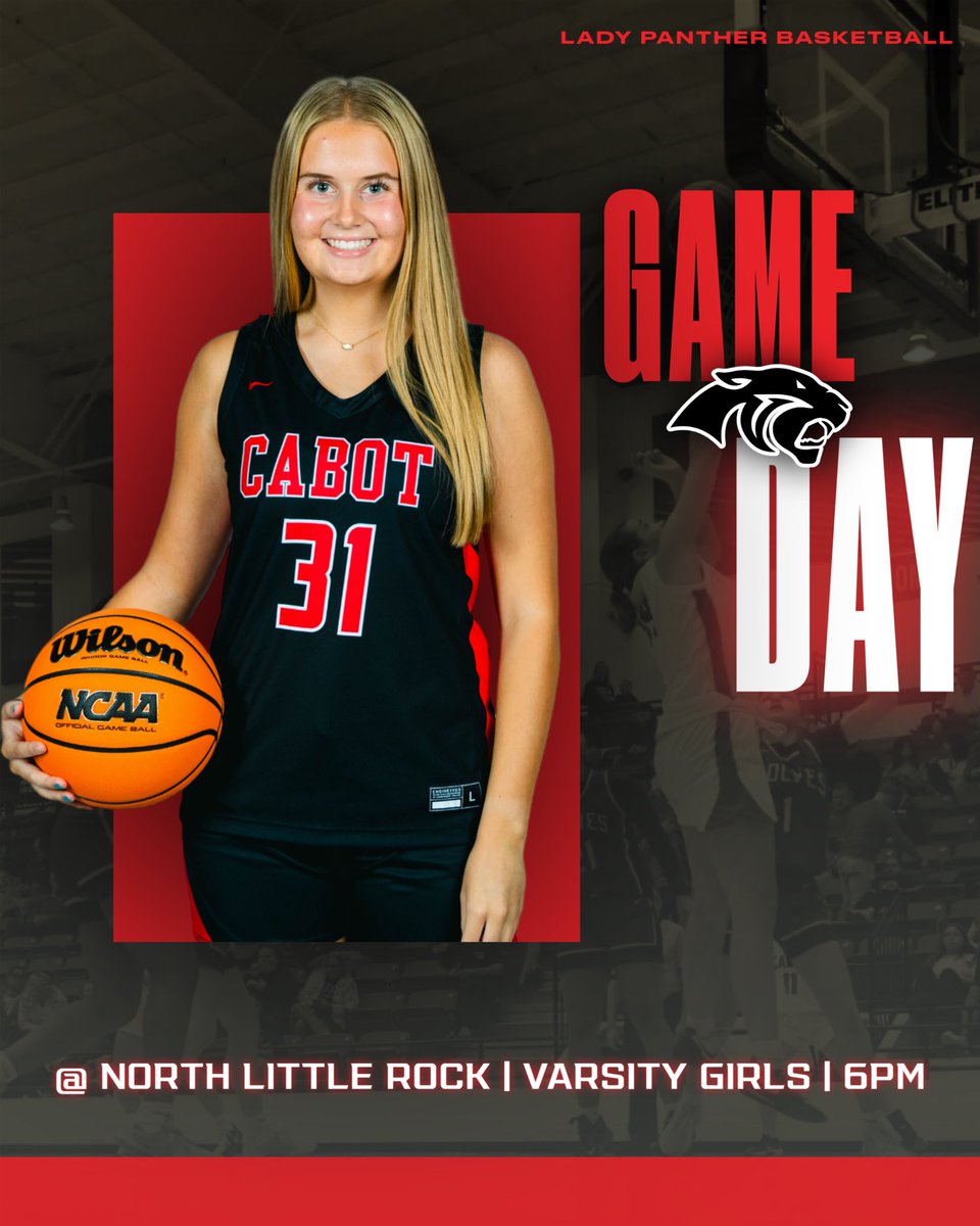 cabotgirlsbb's tweet photo. 𝗚𝗔𝗠𝗘𝗗𝗔𝗬!

Good luck to our Sr. Lady Panthers as they travel to North Little Rock for the final conference game of the season! VG: 6:00! Go Lady Panthers!🏀🐾 https://t.co/IoT0G81Pht