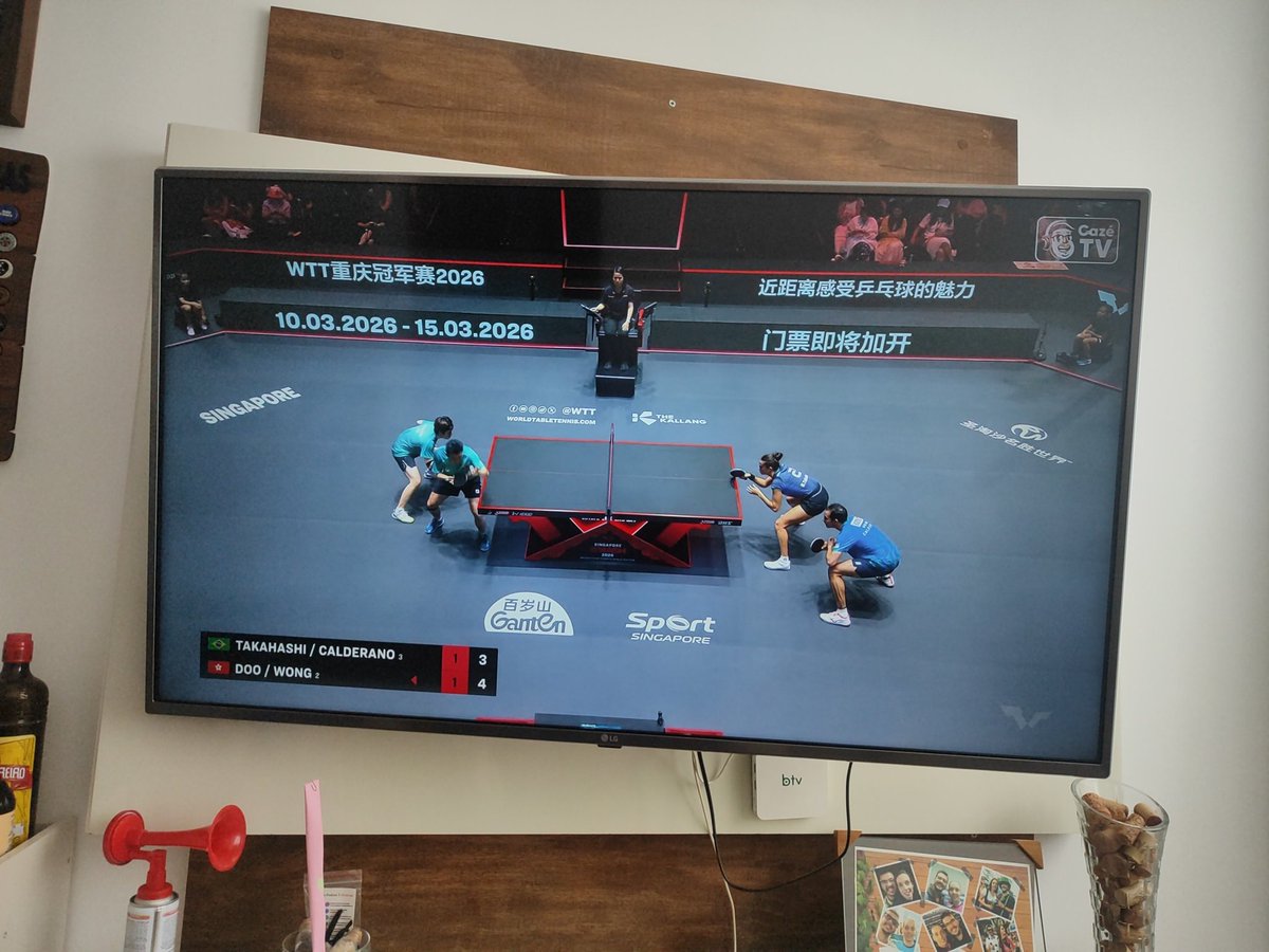 gabrielrseilhe's tweet photo. Ligadão aqui na @CazeTVOficial com o @piuesportes na torcida pela nossa dupla #Calderashi fazendo história no Grand Smash! 🏓 https://t.co/Fw4jVVeOJ4