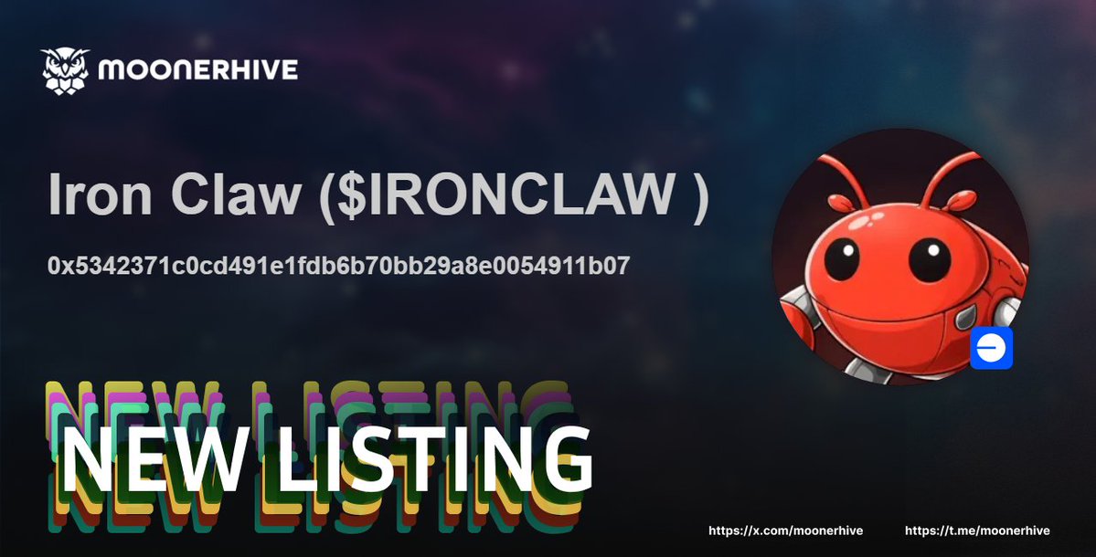 🚀 New Token Alert on MoonerHive! 🚀

Iron Claw ( $IRONCLAW  )

0x5342371c0cd491e1fdb6b70bb29a8e0054911b07

Explore now and join the community! 🌕
🌟 #Crypto #memecoins #Memes #NewToken #MoonerHive 

Explore more: moonerhive.com/token/0x534237…
