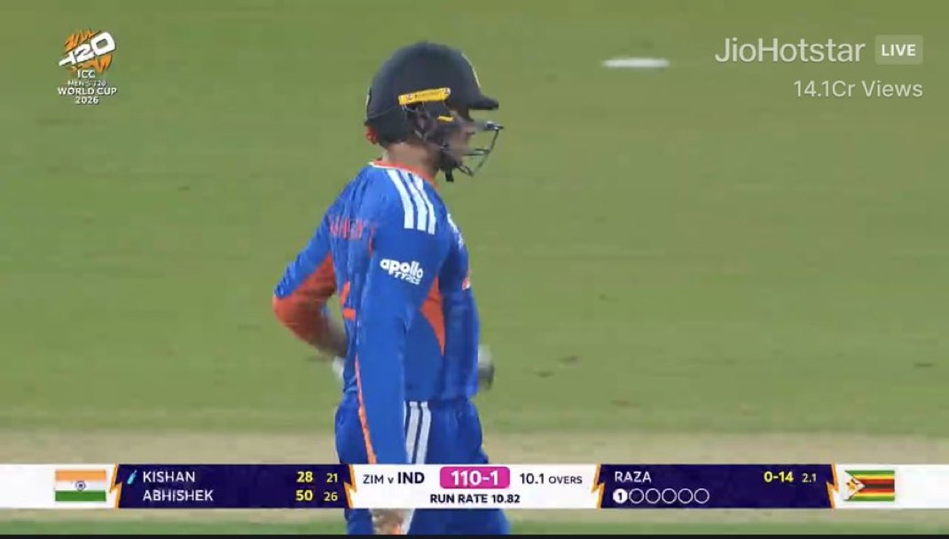 26 ball fifty for Abhishek Sharma. He announced himself in style in T20 World Cup. #INDvZIM