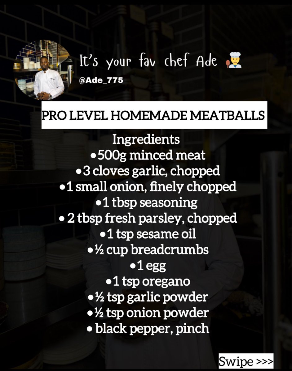 Ade_775's tweet image. Save this meatballs recipe for your next dinner…. tender,flavorful, and seriously addictive 😋😋

#recipeoftheday #recipeinspo #culinary #dailyculinary #culinaryjourney