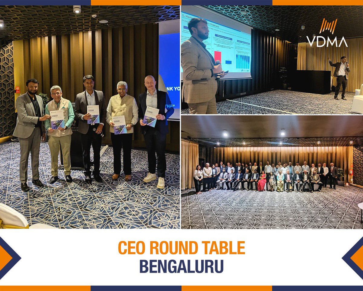 vdmaindia's tweet image. VDMA India, with NextFactor360, hosted the CEO Round Table on “Borderless &amp;amp; Distributed Engineering.” The evening featured the release of the knowledge book and a dynamic industry dialogue on Europe’s growth path.

#VDMAIndia #CEORoundTable #BorderlessEngineering #IndiaEurope