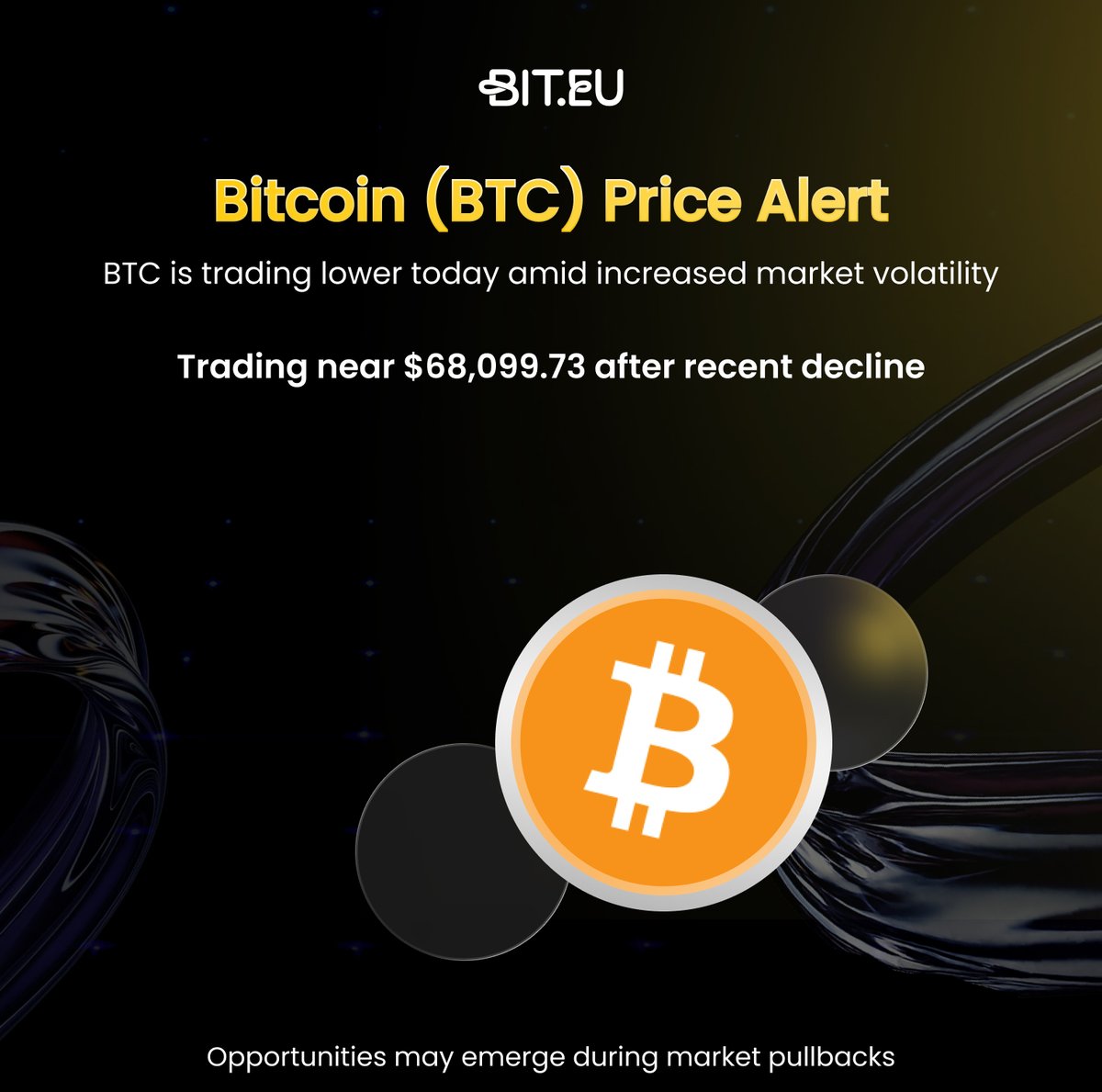 BitEuOfficial's tweet photo. Bitcoin is currently trading near 68K amid increased market volatility. Periods like this often present strategic opportunities for disciplined market participants.

#Bitcoin #BTC #CryptoMarkets #PriceAlert #MarketUpdate #CryptoTrading #FuturesTrading #MarketVolatility #BITEU https://t.co/RM7kFQJYk1