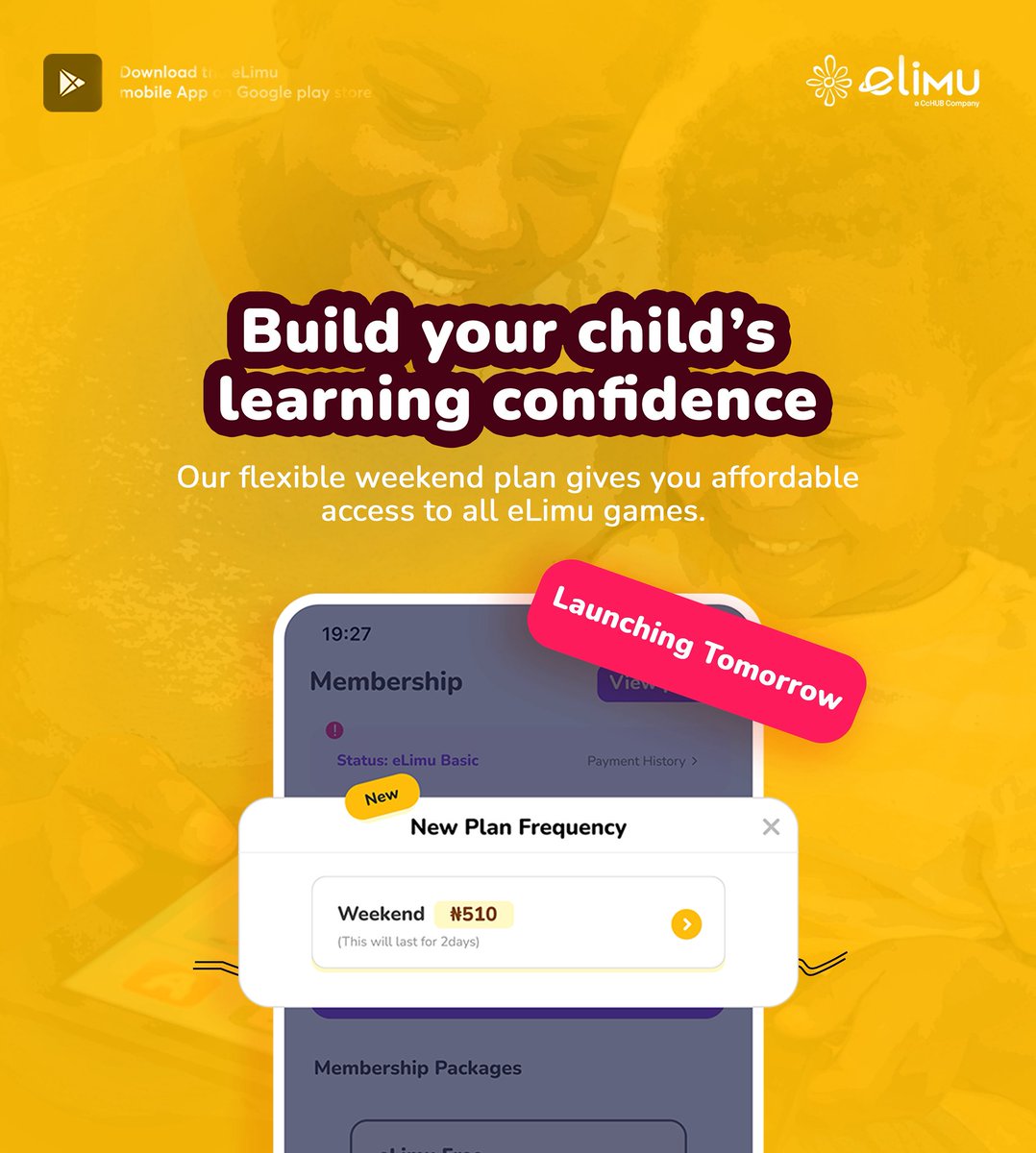 eLimu_World's tweet photo. He was excited about math on Friday.
By Monday, he wasn’t so sure.

Confidence grows in small, consistent moments.

Our flexible Weekend Plan gives you affordable access to all eLimu games without long-term commitment.

Launching tomorrow. Let’s protect their learning streak. https://t.co/sJiXMMasn6