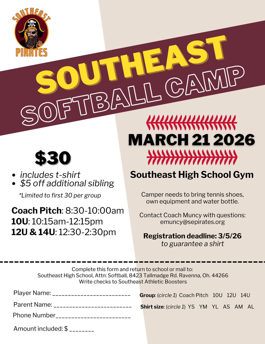 🥎 It’s youth camp time! 🥎 We can’t wait to see you there!