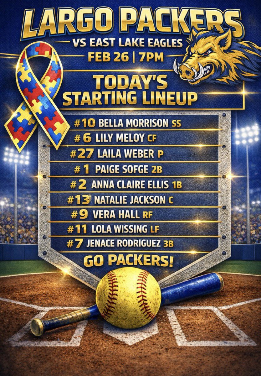 LARGO HIGH SCHOOL PACKERS SOFTBALL🥎 tweet media