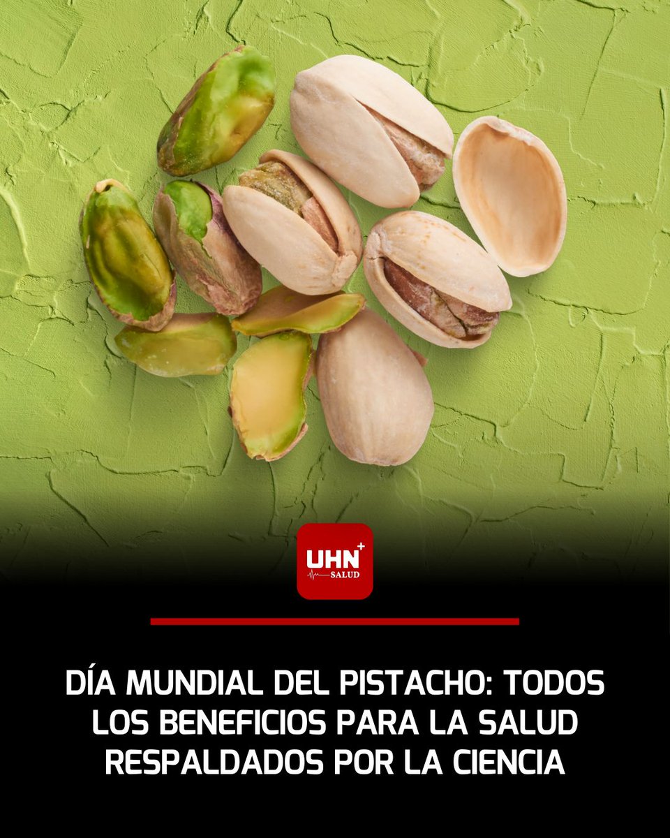 🩺‼️ | DÍA MUNDIAL DEL PISTACHO: PEQUEÑO FRUTO, GRANDES BENEFICIOS — La ciencia respalda al pistacho como uno de los frutos secos más completos para la salud. Rico en proteínas vegetales, fibra y grasas saludables, ayuda a mejorar el perfil lipídico, reducir el colesterol LDL y