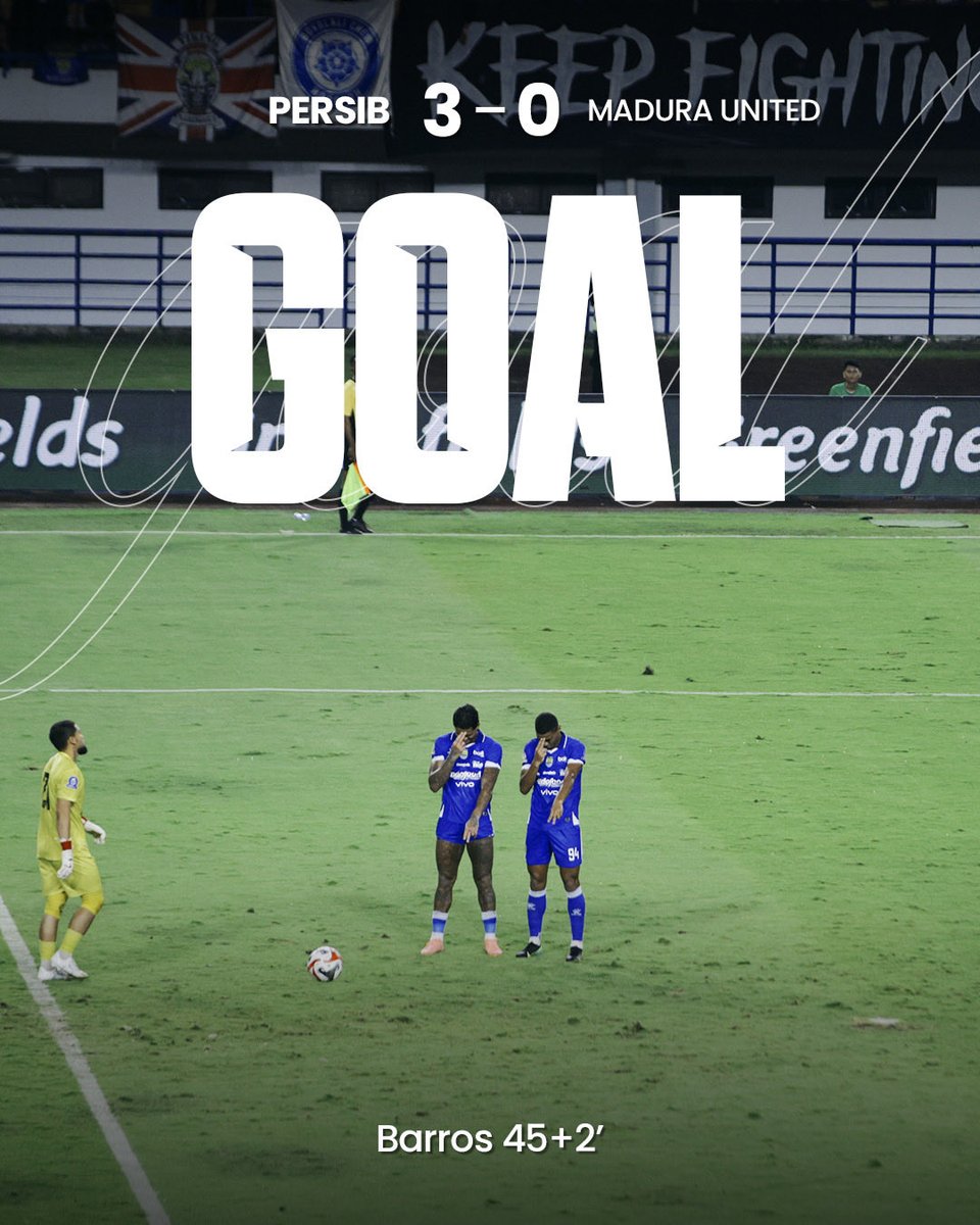 persib's tweet photo. BARROS!!!!! Berhasil manfaatkan bola liar di muka gawang untuk perlebar jarak! 💥

#PERSIBDAY #WeArePERSIB https://t.co/GVlSGdahIP