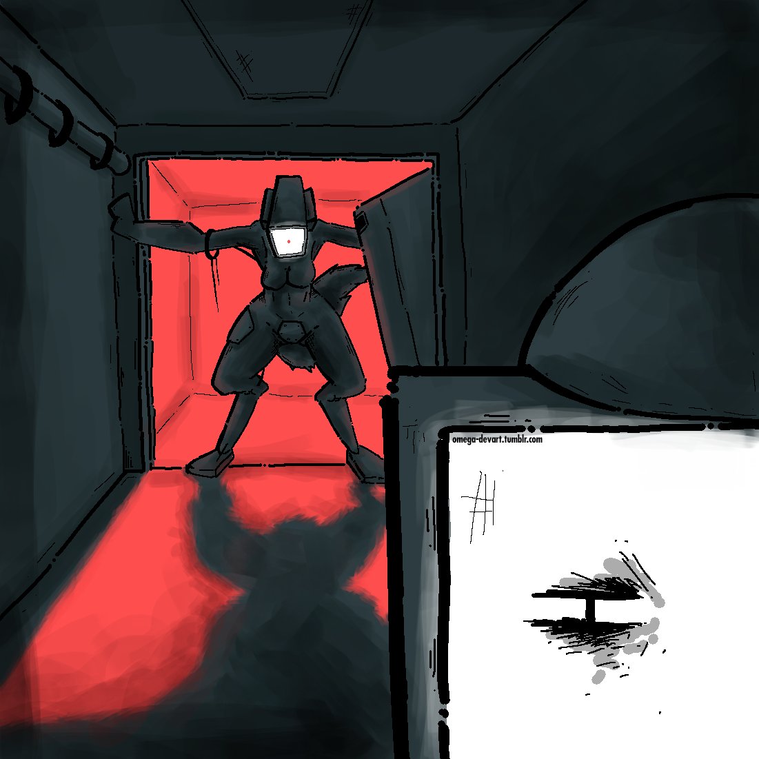 Omega_DevArt's tweet photo. "My live cost more that woman who can kill me" #drawing #robot https://t.co/uDqSKGMRhS
