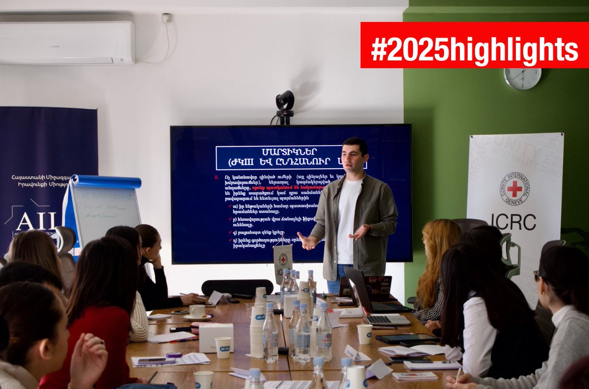 In 2025, we continued to promote the dissemination and implementation of International Humanitarian Law in Armenia.
You can see the highlights at, bit.ly/4badowa
 #IHL #ICRC