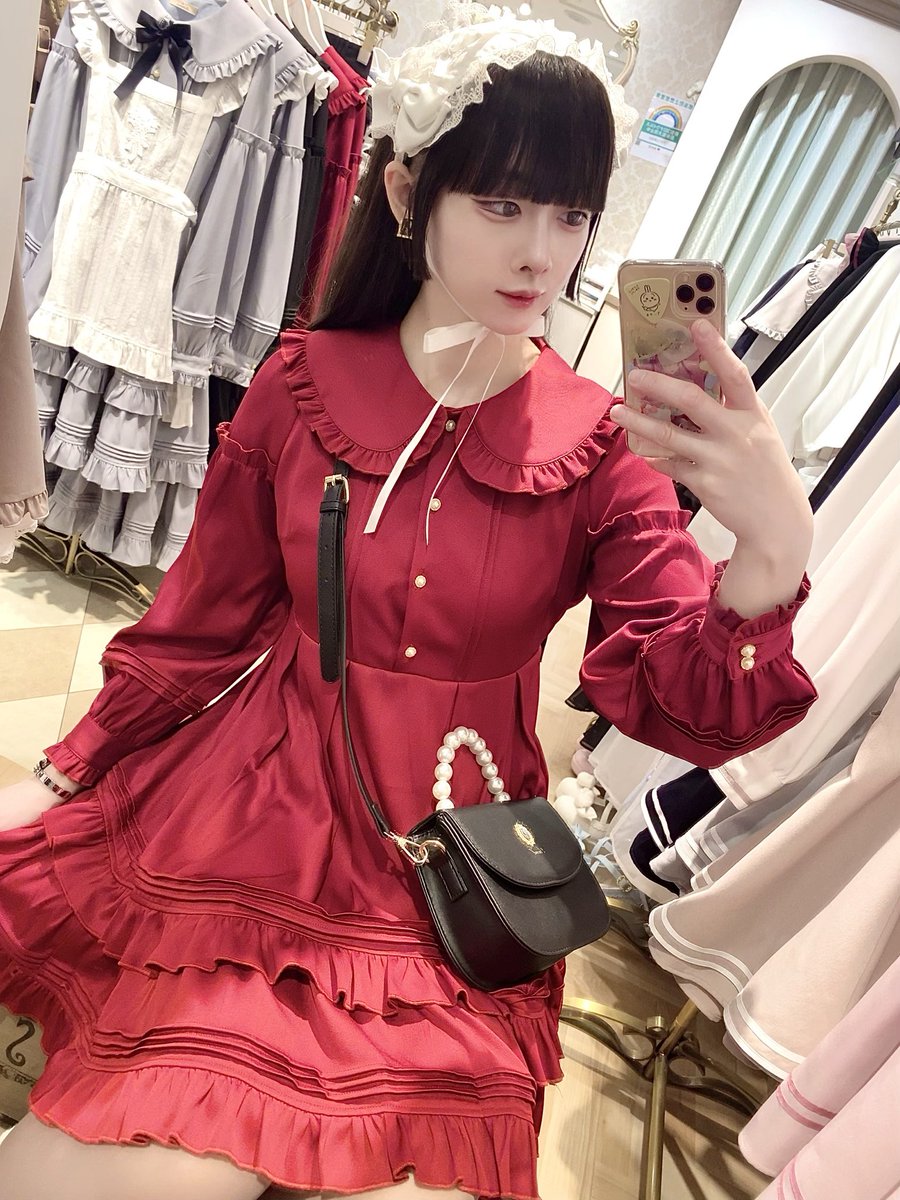 🍓☎️⏰📮 Romantic Heroine ミドル丈ワンピース ￥13,200 bag