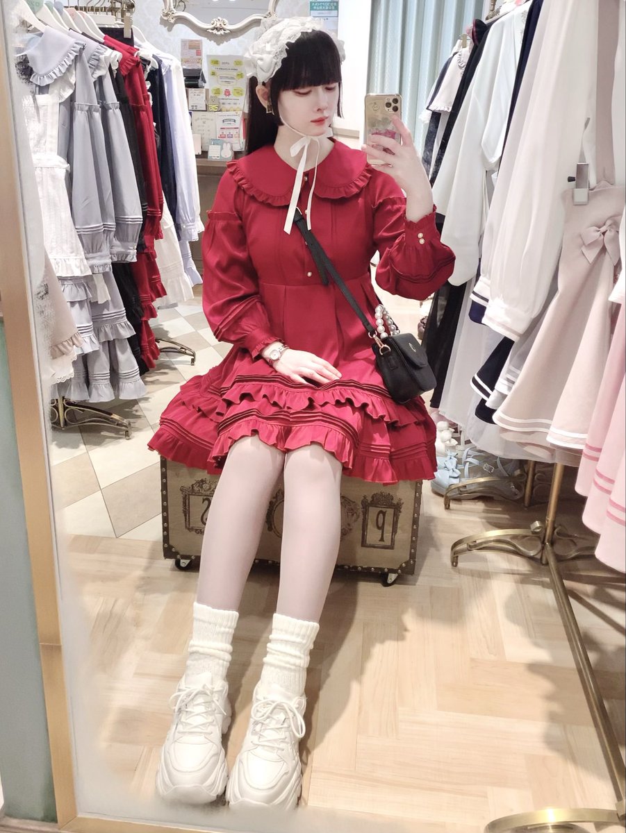 🍓☎️⏰📮 Romantic Heroine ミドル丈ワンピース ￥13,200 bag