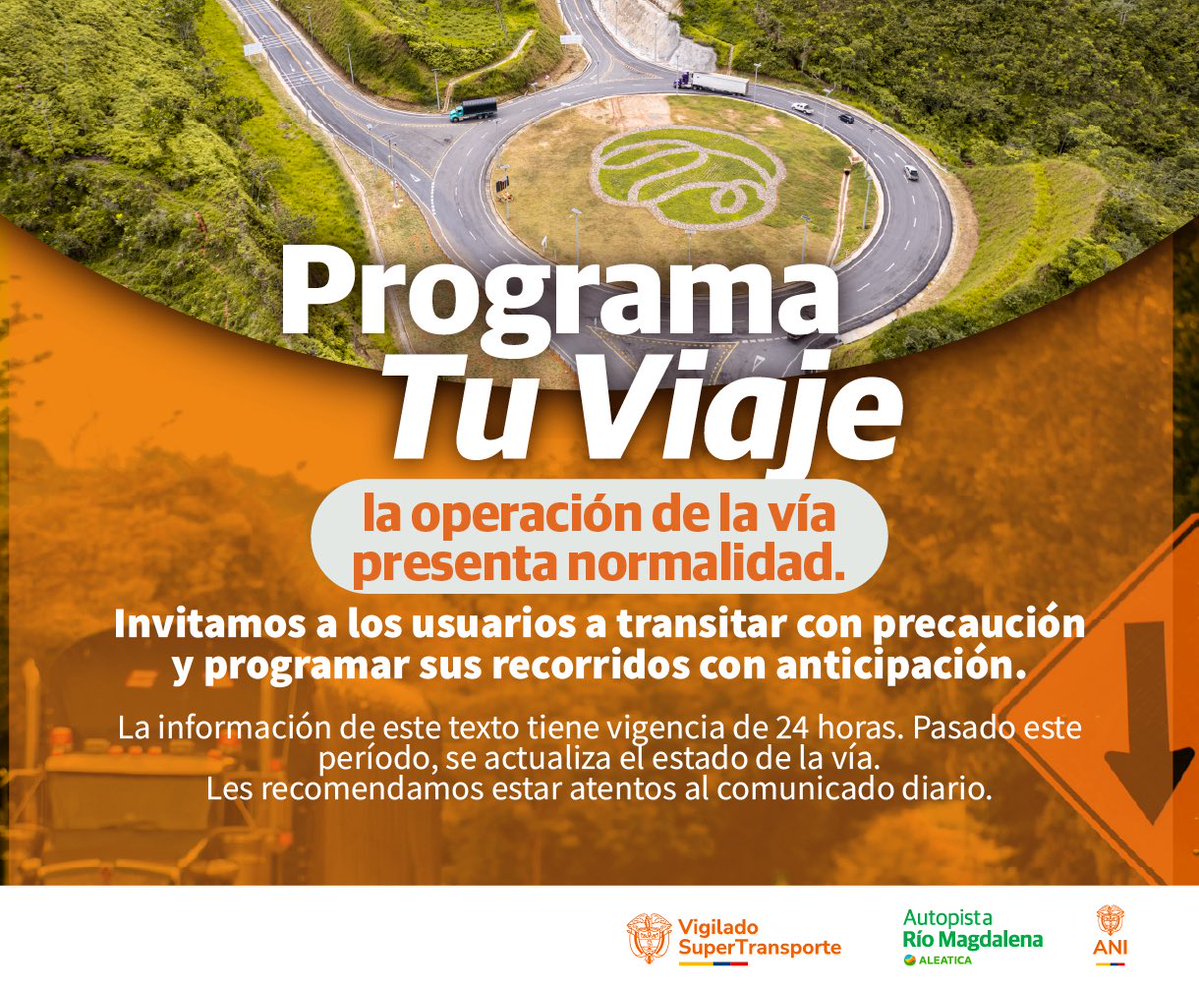 Informe diario 

La vía presenta normalidad