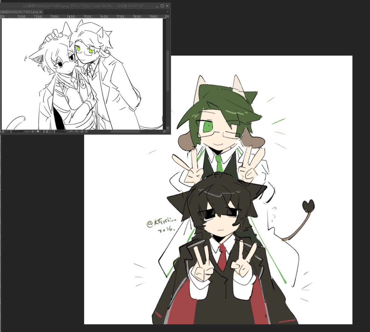 逆生长吧两年快三年不画了下笔像两幼女