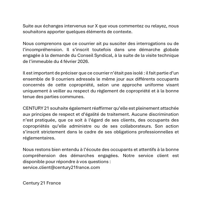 Century 21 France tweet media