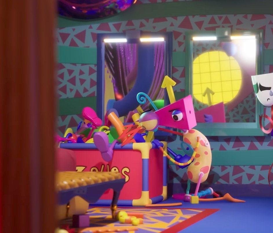 misfitjax's tweet photo. Zooble has the toybox because of her body dismorphia, Gangle has the masks for her emotions but Jax has.. keys?

I was discussing it with my brother about it and he told me it was about control, that he has the keys to be able to manage certain situations + https://t.co/vHlLjlNLB2