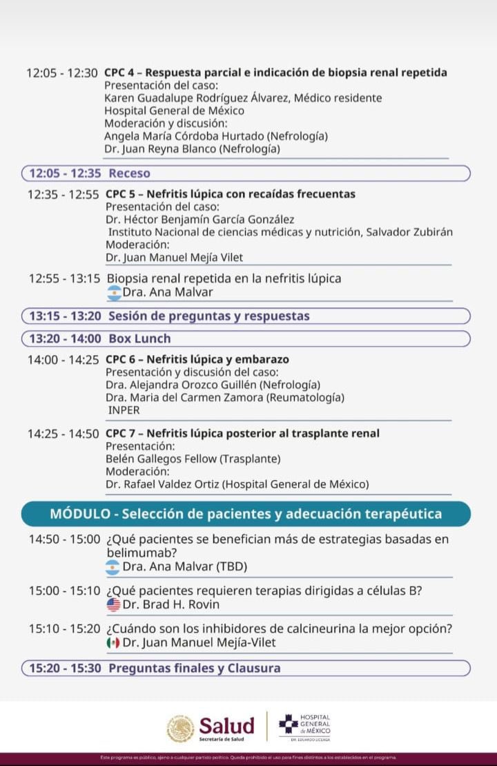 rafavaldeznefro's tweet photo. Un honor compartir la invitación al Simposium de Nefritis Lúpica basado en casos clínicos, próximo 13 de marzo 2026. 

A realizarse en el Auditorio Aquilino Villanueva del @HGM_OD, organizado por nuestra líder en glomerulopatías del @hgm_nefrologia, Dra. @AngelaCordobaH y el gran Dr. @JMMejiaVilet