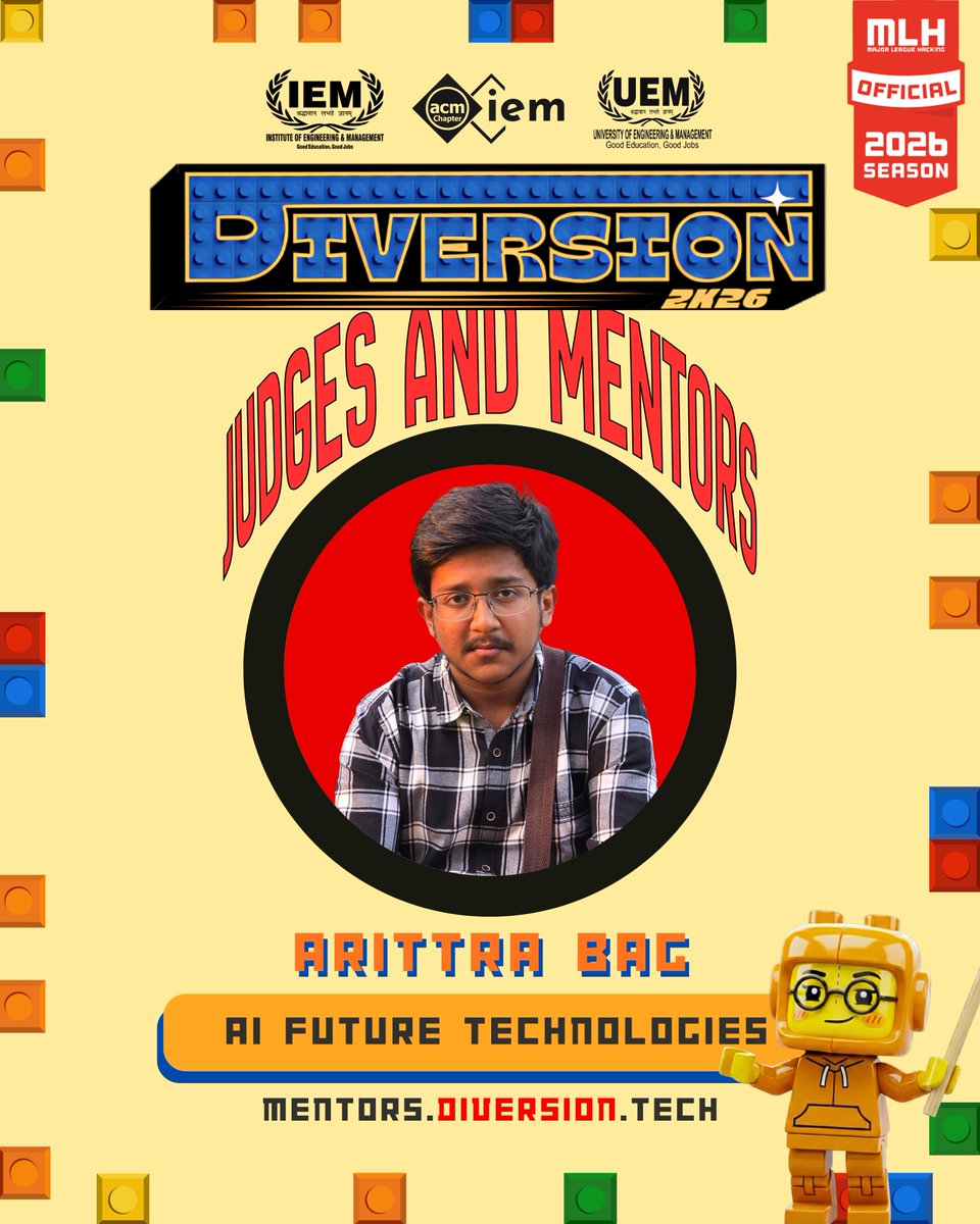 Diversion2K27's tweet photo. Mentors who’ve been there, built that, and are here to guide 🚀Big brains. Real impact. Mentor reveal unlocked. 🔓✨
#diversion2k26 #mentors https://t.co/MF6V0T2NFL