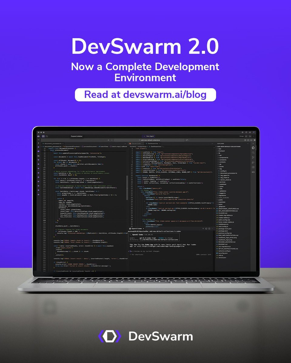DevSwarm tweet media