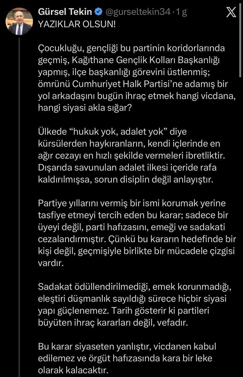 CHP’DE KILIÇLAR ÇEKİLDİ!

CHP’de 30 eski ilçe başkanının ihraç edilmesine Oğuz Kaan Salıcı, Engin Altay, Faik Öztrak, Gürsel Tekin gibi isimler tepki gösterdi