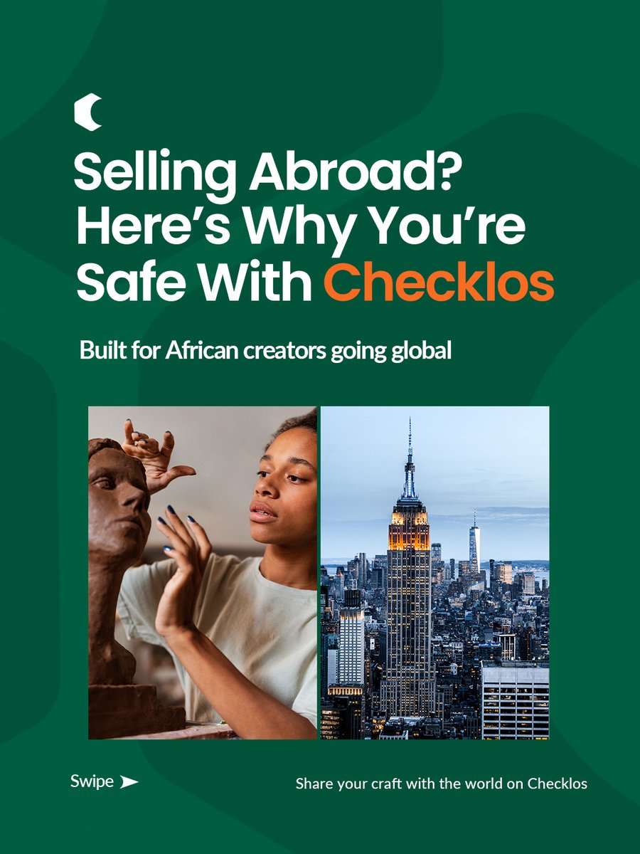 Checklos__'s tweet image. Your craft deserves protection.

Join Checklos artisan network today, where global selling is predictable with confidence.
#checklos #sellwithconfidence #sellglobally