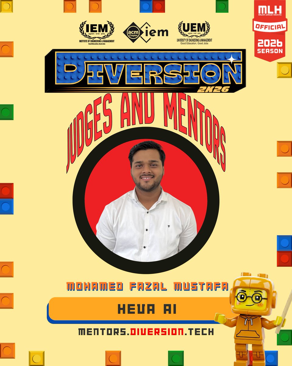 Diversion2K27's tweet photo. Mentors who’ve been there, built that, and are here to guide 🚀
Big brains. Real impact. Mentor reveal unlocked. 🔓✨
#diversion2k26 #mentors https://t.co/NDtypBcFKu