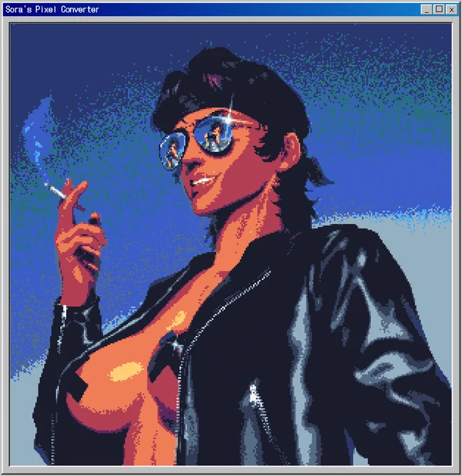 playing with that pixel art converter... so much fun its got me thinking about making a dandy pc98 game